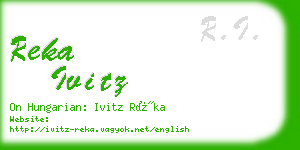 reka ivitz business card